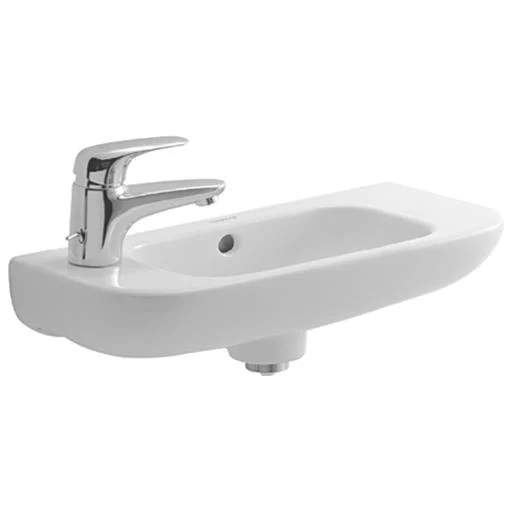 Duravit D-Code Servant m/Tapphull til venstre & Overløp - 50x22 cm
