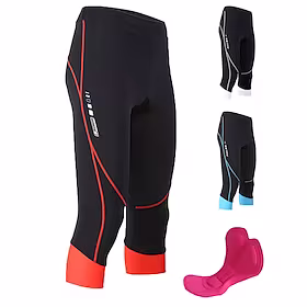 TASDAN Dame 3/4 sykkeltights Sykkelshorts Sykkel Shorts Fôrede shorts Komfortabel form Veisykling sport Lapper 3D Pute Pustende Hurtigtørkende Komprimering Hvi