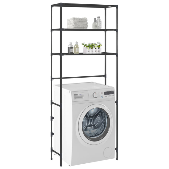 vidaXL opbevaringsstativ i 3 niveauer 69x28x169 sort