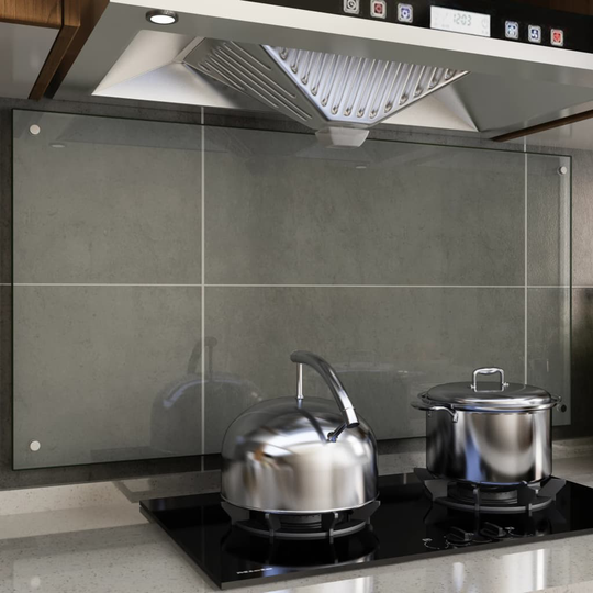 vidaXL stænkplade 120x60 cm hærdet glas gennemsigtig