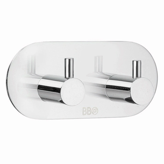 Beslagsboden Dobbel Krok 1102 - Selvklebende Krom