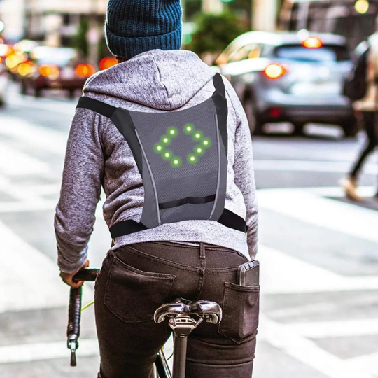 Trafikvest med LED-lys og fjernbetjening