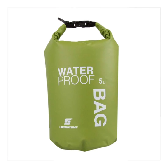 Vandtæt Taske til Vandring & Camping - 5 Liter - Grøn