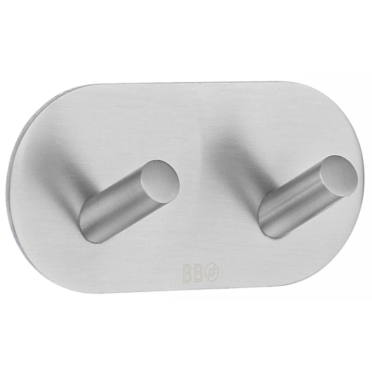 Beslagsboden Dobbel Krok 1091 - Selvklebende Matt Krom