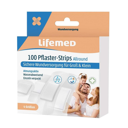 100x Plaster - Forskellige størrelser