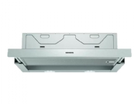 Siemens iQ100 LI64MB521 - Hætte - teleskopisk - Niche - bredde: 52.6 cm - dybde: 29 cm - udtrækning og recirkulation (-) - med intern motor - metalsølv