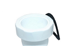 Purus lige overgang med indvendigt gevind 1 1/2 og Ø32 mm indstik i hvid PP
