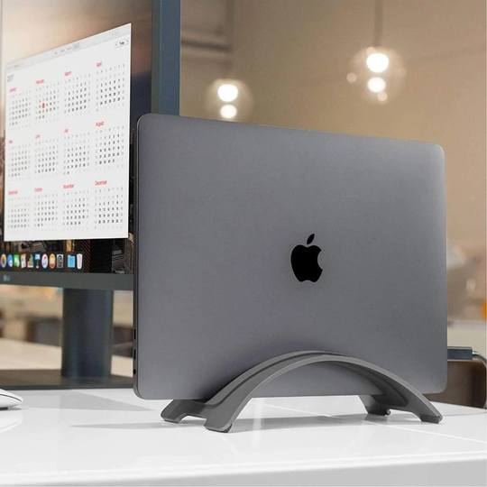 Justerbart Laptop- og Tabletstativ - Mørk Sølv
