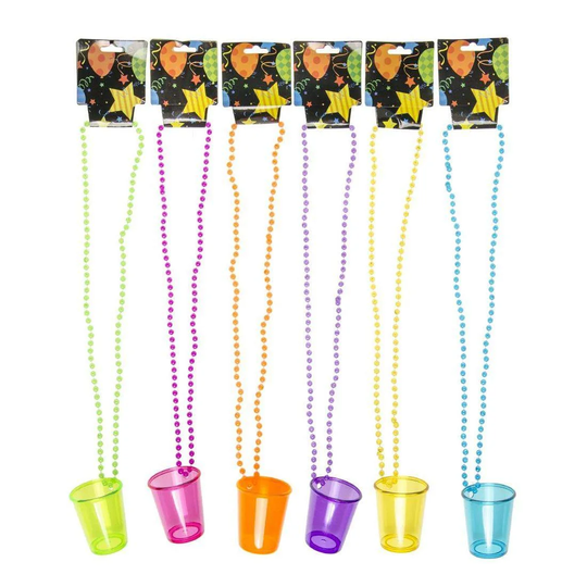 Halskæde med Shot Glass - Assorterede farver