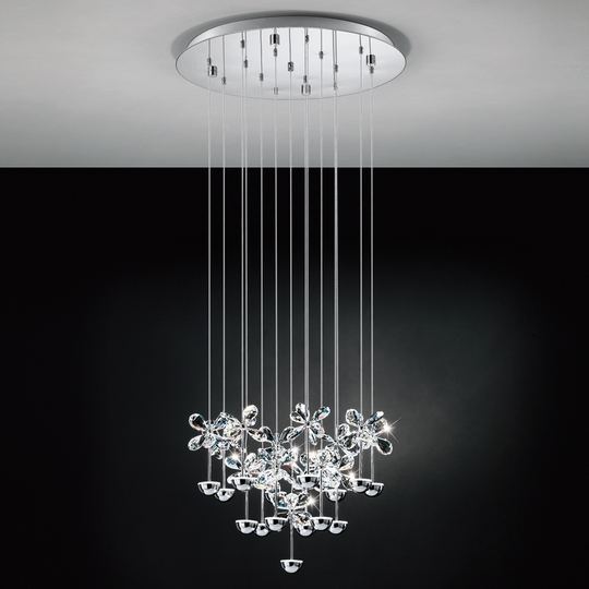 Pianopoli 50cm LED (Forkromet / poleret)