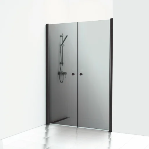 Svedbergs Skoga dobbel dusjdør 138 cm, røkt glass