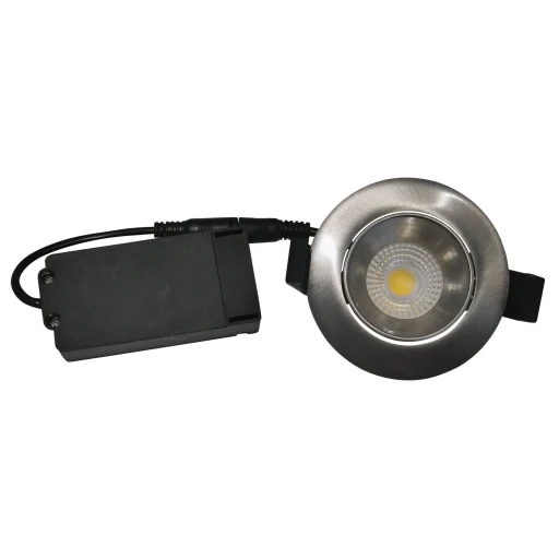 Nordtronic Velia Low Profile downlight, 5W/2700K, LED, børstet alu