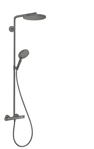 Hansgrohe Raindance Select S 240 1jet Powderrain dusjsystem, børstet sort krom