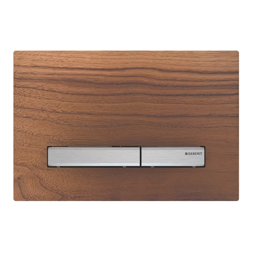 Geberit Sigma 50 kontrollpanel i valnøtt/krom