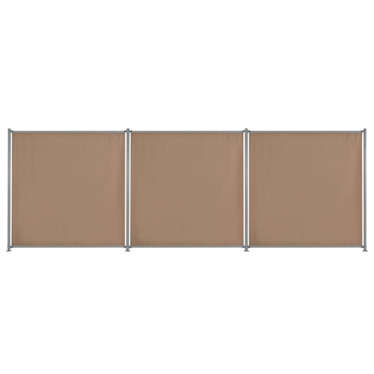 vidaXL hegnspaneler 3 stk. stof 540 x 180 cm gråbrun