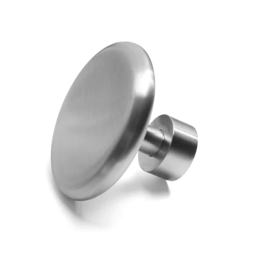 D line knagg Ø80 mm, børstet stål