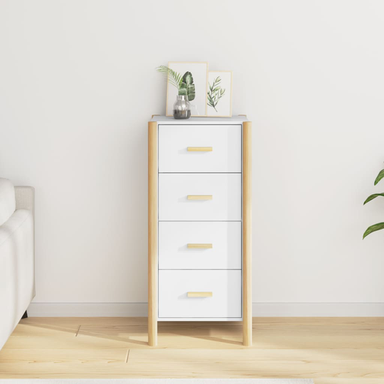 vidaXL kommode 42x38x90 cm konstrueret træ hvid
