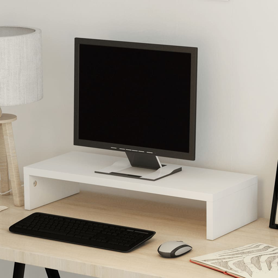 vidaXL skærmstander i spånplader 60x23,5x12 cm hvid