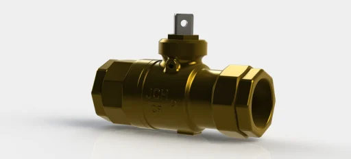 JCH 32MM PE Kuleventil DN25 med avløp og klemringkobling, JCH Top