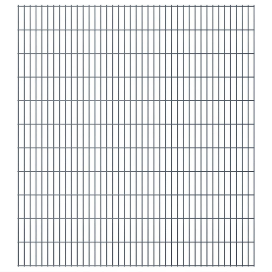 vidaXL havehegnspaneler 2D 2,008x2,23 m 30 m (total længde) grå