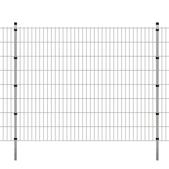 vidaXL Havehegn med stolper 2008x1630 mm. 36 m Sølv