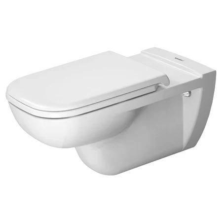 Duravit D-Code vegghengende toalett med HygieneGlaze, handikaptilpasset, hvit