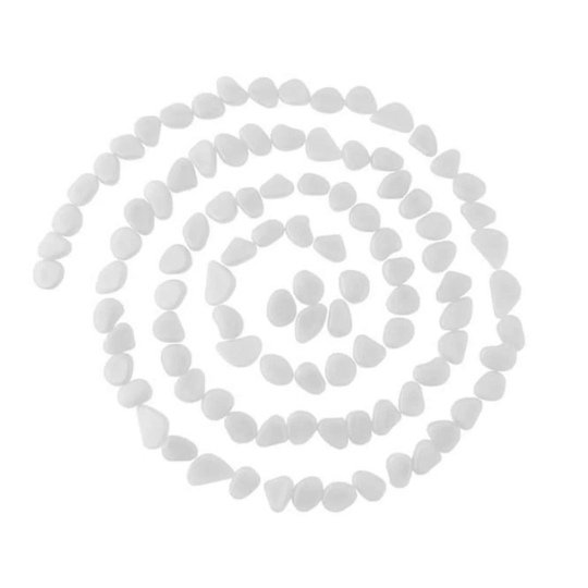 100x lysende dekorationssten - Hvid