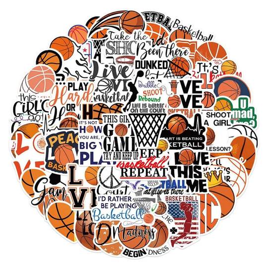 50x Klistermærker - Basketball