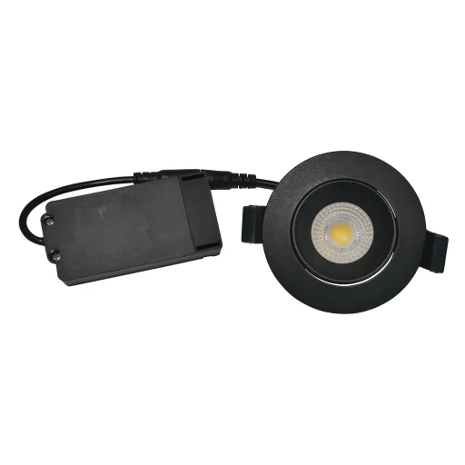 Nordtronic Velia Low Profile downlight, 5W/4000K, LED, matt svart
