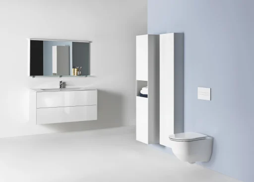 Laufen Base Møbelpakke 100x50 cm m/Skuffer & PRO S Slim håndvask, Hvit