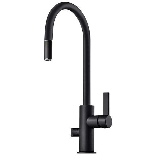 Tapwell Arm885 Kjøkkenarmatur Uttrekk+Avstengning Svart Matt