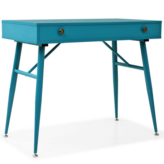 vidaXL skrivebord med skuffe 90 x 50 x 76,5 cm antikgrøn