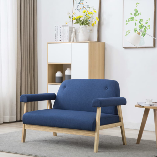 vidaXL topersoners sofa i stof blå