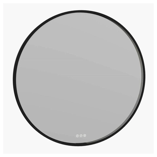 Dansani Moon Rammespeil LED -Ø75/90cm Svart / 90cm