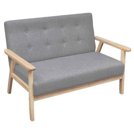 vidaXL 2-personers sofa stof lysegrå