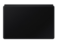Samsung EF-DT970 - Tastatur og folio-kasse (bogomslag) - med touchpad - POGO pin - sort - for Galaxy Tab S7+ - Nordiskk layout