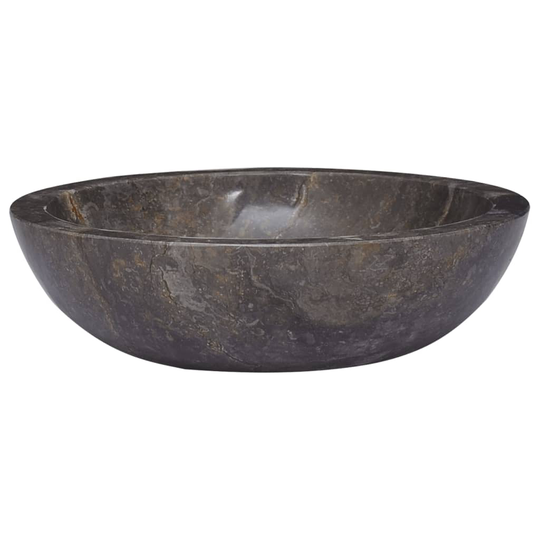 vidaXL håndvask Ø40x12 cm marmor grå