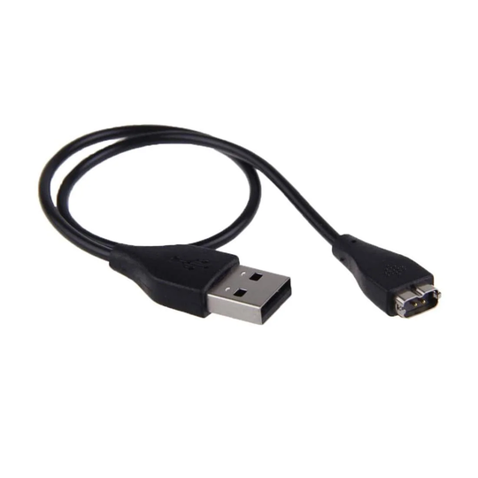 Fitbit Charge HR kompatibel USB Opladerkabel (28 cm) - Sort