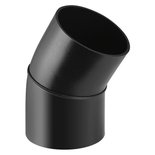 250 mm x 30 ° Bøyning med stor radius svart PEH Geberit