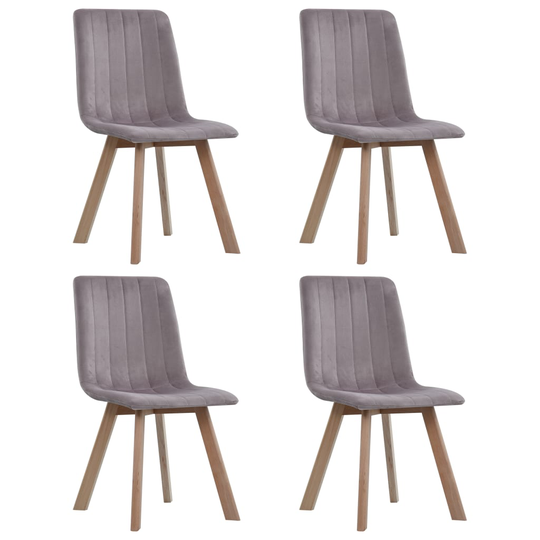 vidaXL spisebordsstole 4 stk. fløjl pink