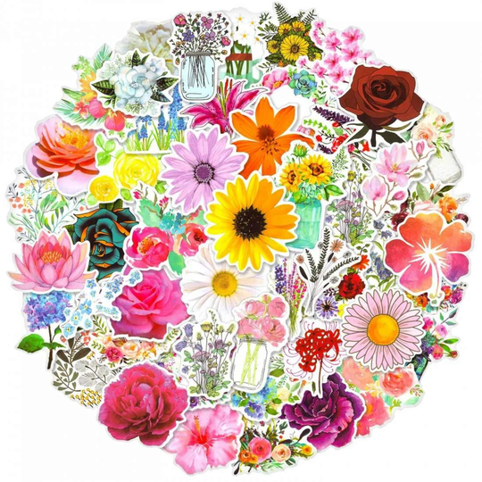 Pakke med Klistermærker - Flowers