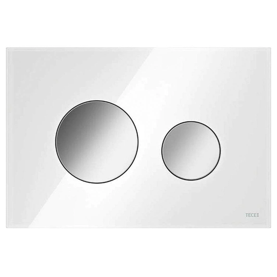 Tece Teceloop Betjeningsplate Glass Hvit / Krom