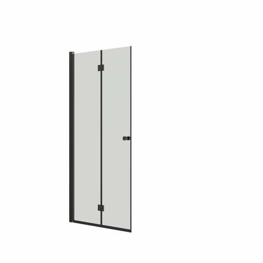 Dansani Match B Foldedør B70-100xh200cm Svart Matt / 100cm Klart Glass