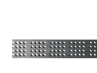 Unidrain rist i 3 mm massiv AISI 304 rustfri stål til ClassicLine ramme - model Square i længde 800 mm