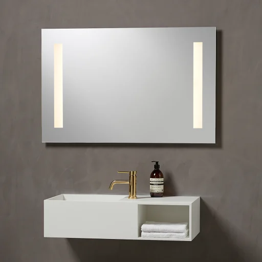 Loevschall Godhavn Speil med LED-belysning 100x65 cm