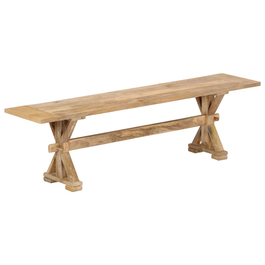 vidaXL entrébænk i massivt mangotræ 160 x 35 x 45 cm
