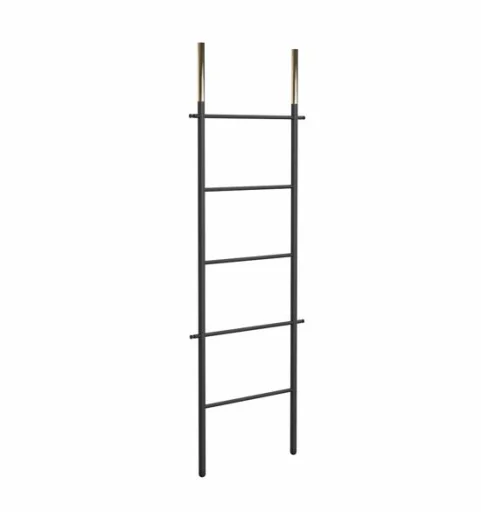 Frost Bukto Ladder Håndklestativ 58x151,5 cm, Sort/Gull