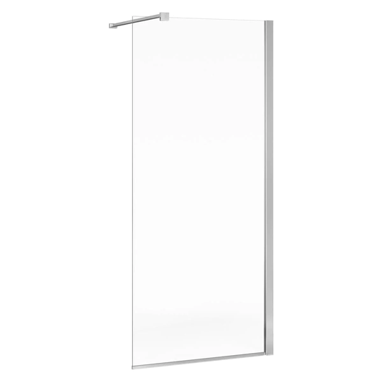 Gustavsberg Fast Dusjvegg Srwl Vendbar Krom / 90cm Klart Glass