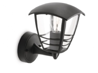 Philips myGarden Væglampe, Udendørs vægbelysning, Sort, Aluminium, IP44, Have, Terrasse, I