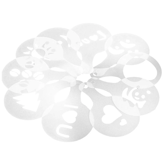 16x Stencils til Latte Art